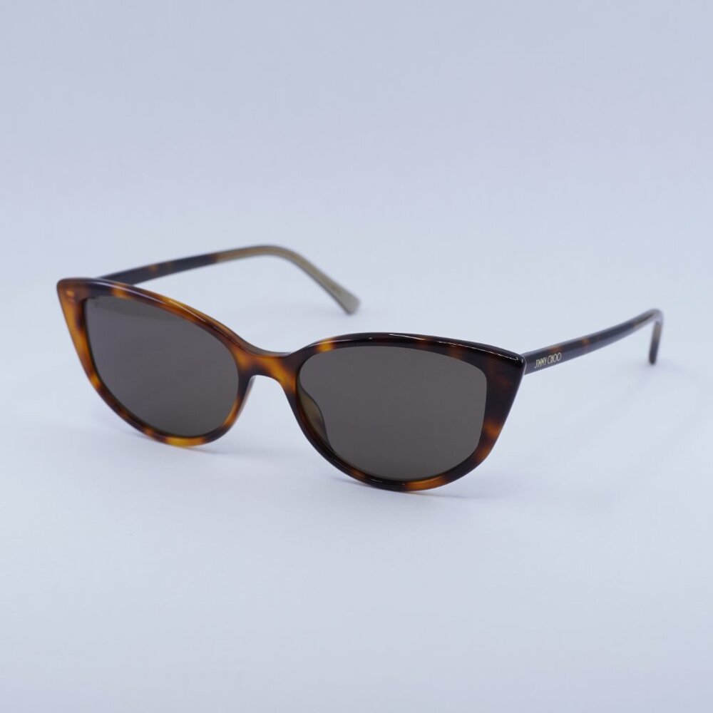 Jimmy Choo NADIA/S 008670 Sunglasses Havana Cat Eye Frame, Brown Lenses